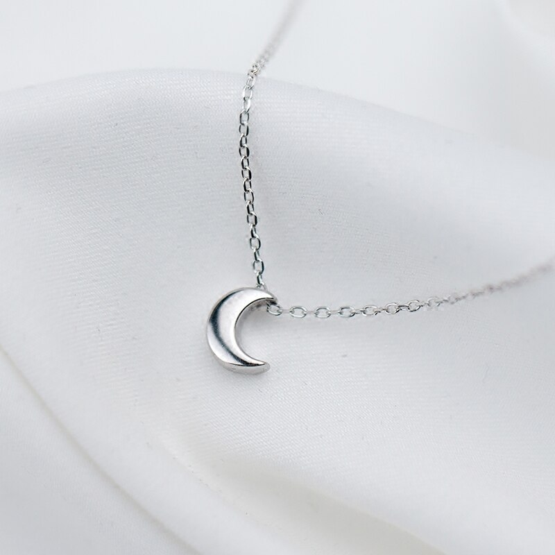 MloveAcc-Colgante de Plata de Ley 925 con forma de Luna, joyería clásica