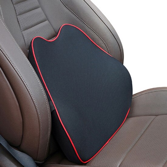 Auto Nek Hoofdsteun Kussen Auto Accessoires Kussen Auto Seat Hoofd Ondersteuning Nek Protector Automobiles Seat Neksteun Geheugen Katoen: Cushion Black red