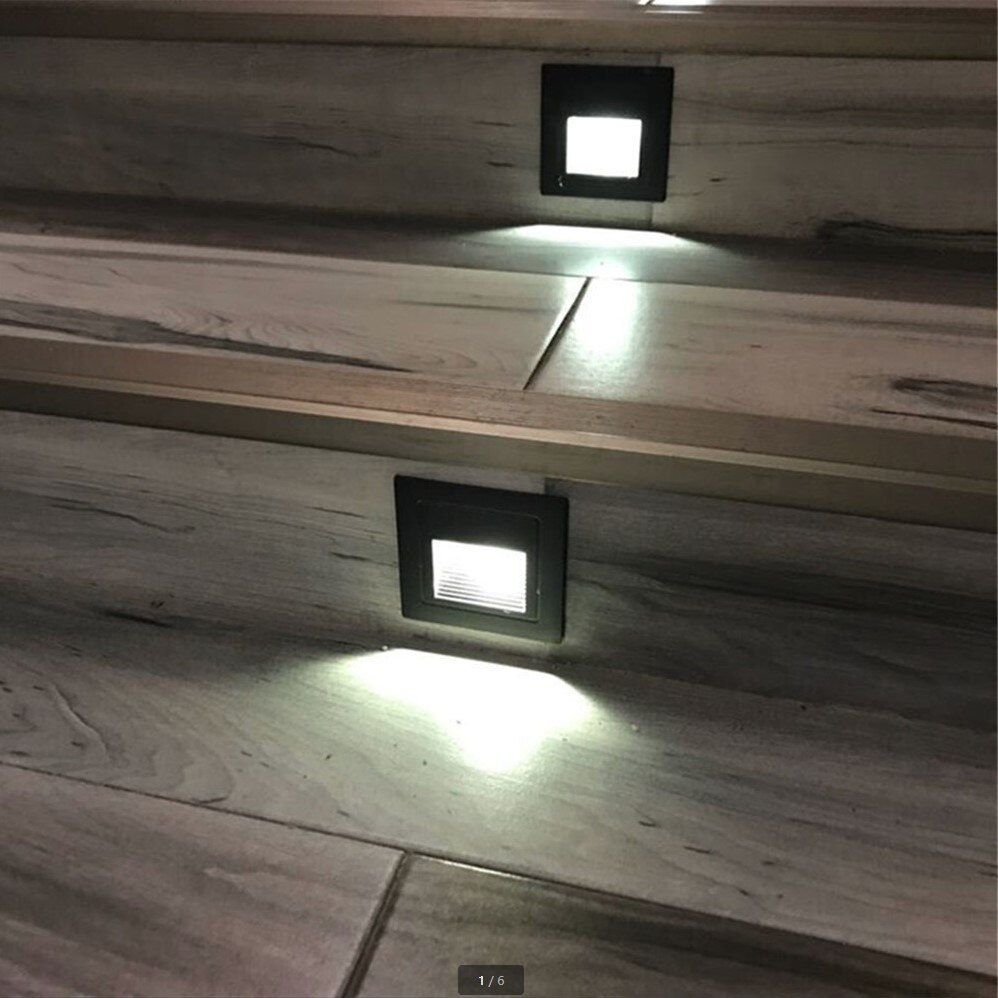 Wasserdicht nach unten Footlight LED Treppen Licht Schritt Licht 3W 85-265v Einbau in wand licht indoor/ outdoor Treppe Schritt lichter
