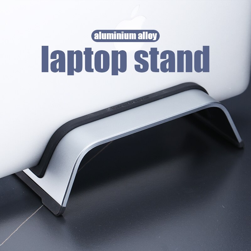 vertical laptop stand mobile height aluminium macbook vertical stand Space-Saving portable multifunctional black: Default Title