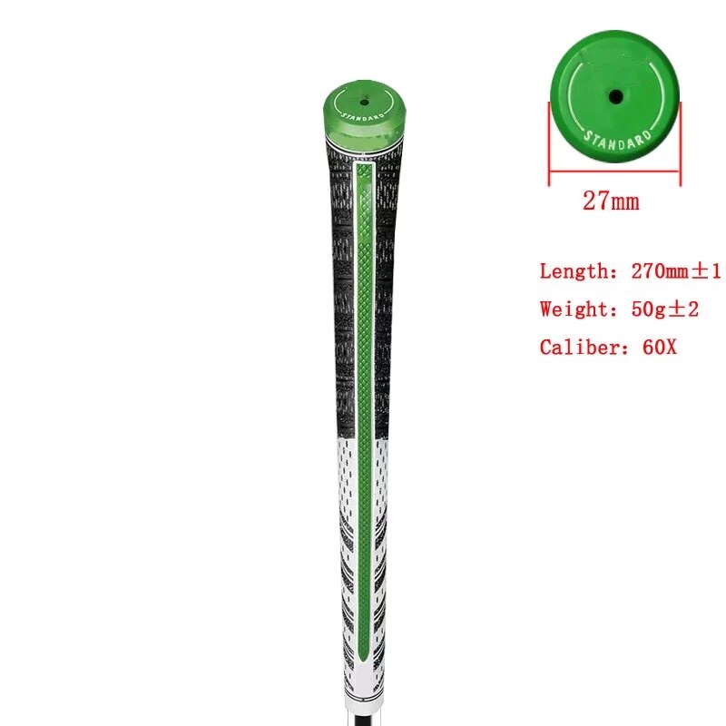 Agarre de Golf 60X agarre del palo de Golf de hierro de agarre MC4 Tricolor medio estándar 10 Uds: Green medium