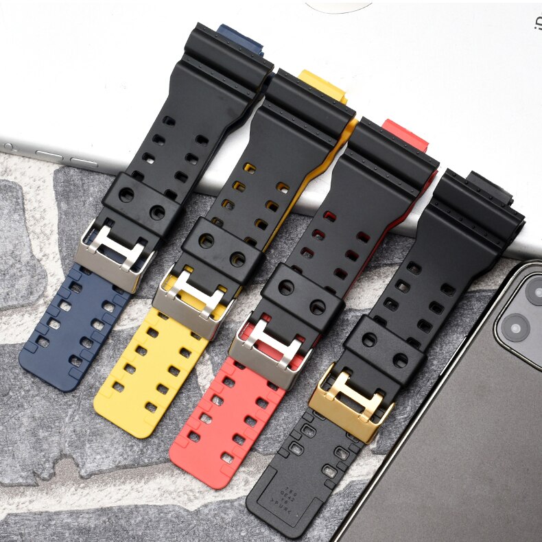 Correa de silicona para reloj Casio, G-SHOCK, GA-110, GD-100, resistente al agua, repuesto de goma para pulsera deportiva, accesorios para reloj
