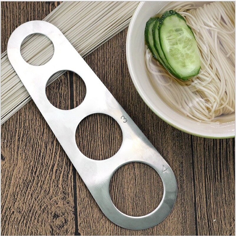 Stainless Steel Spaghetti Measurer Tool Pasta Portion Control Gadgets with 4 Serving Portion Cooking Supplies Control Tools