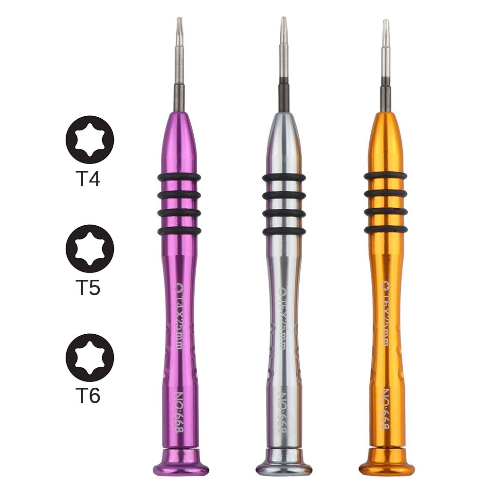 Tournevis Torx de précision T4 T5 T6 pour ordinateur portable, outil de réparation d&#39;ordinateur portable, tournevis magnétique Torx à 6 points pour petites vis: 3 in 1 tools kit