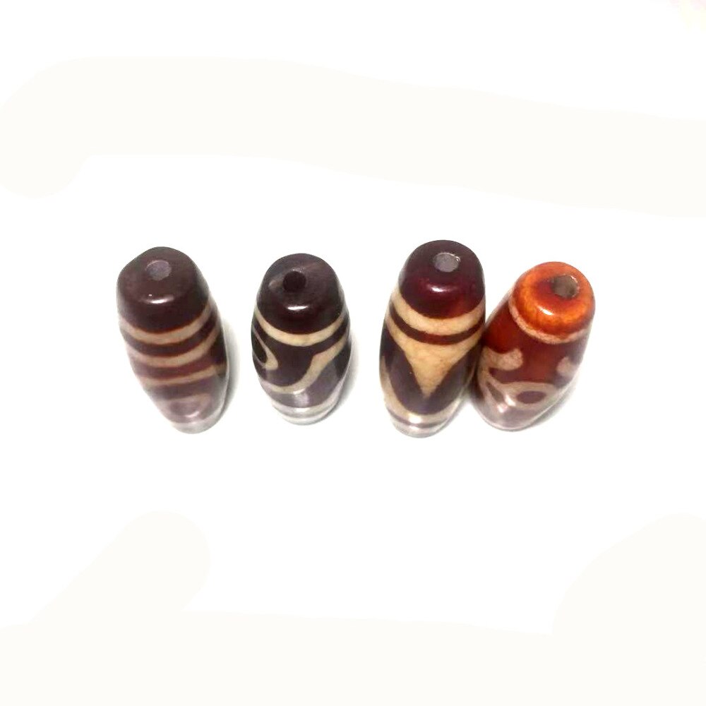 Tibet ágata abalorio Dzi naranja rojo hombres grandes ojos de tigre dientes 13*33mm dragón ágata cuentas de los hombres y las mujeres de la joyería DIY