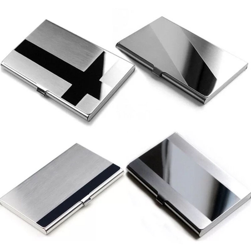 Exquisite Aluminum Antimagnetic Card Holder Women Men Metal Credit Card Business Card Holders Simple Purse Wallet