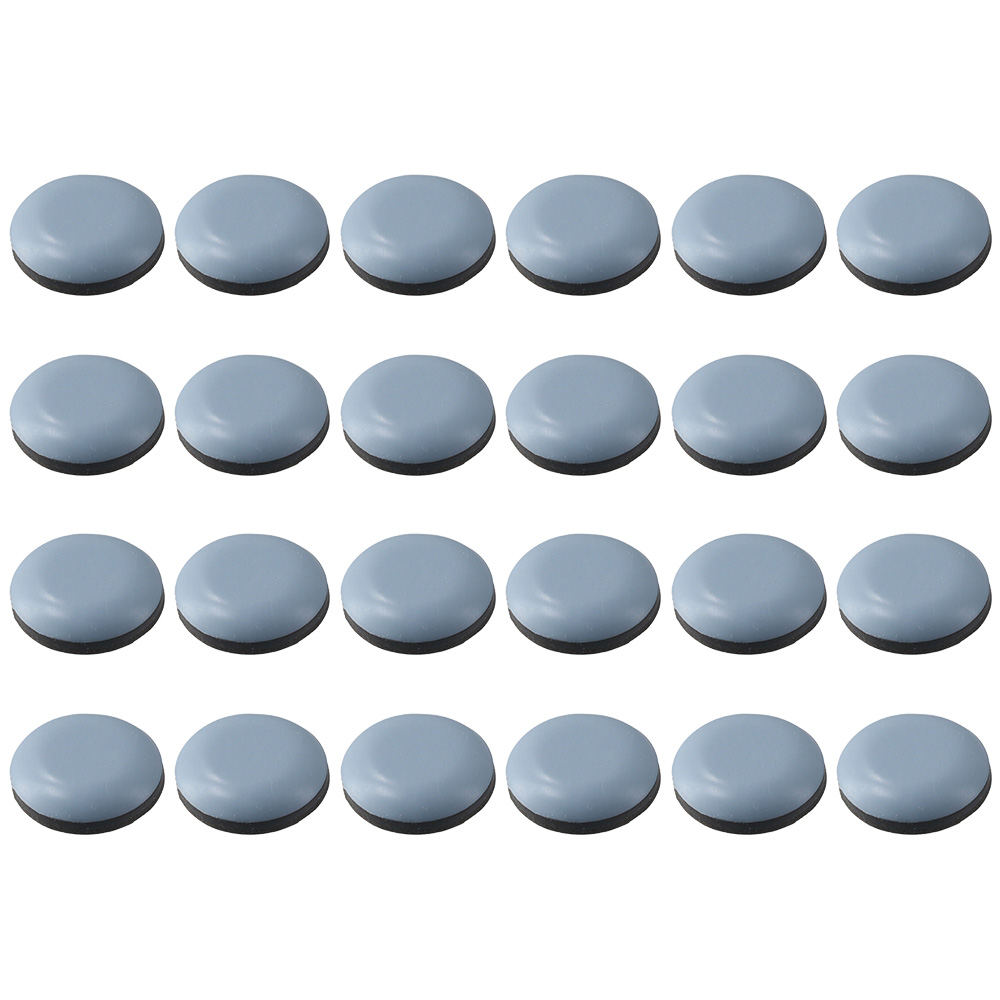 24 pièces auto-adhésif 19mm curseurs de chaise rond PTFE tapis curseurs meubles déplacer glisse maison cuisine: Default Title
