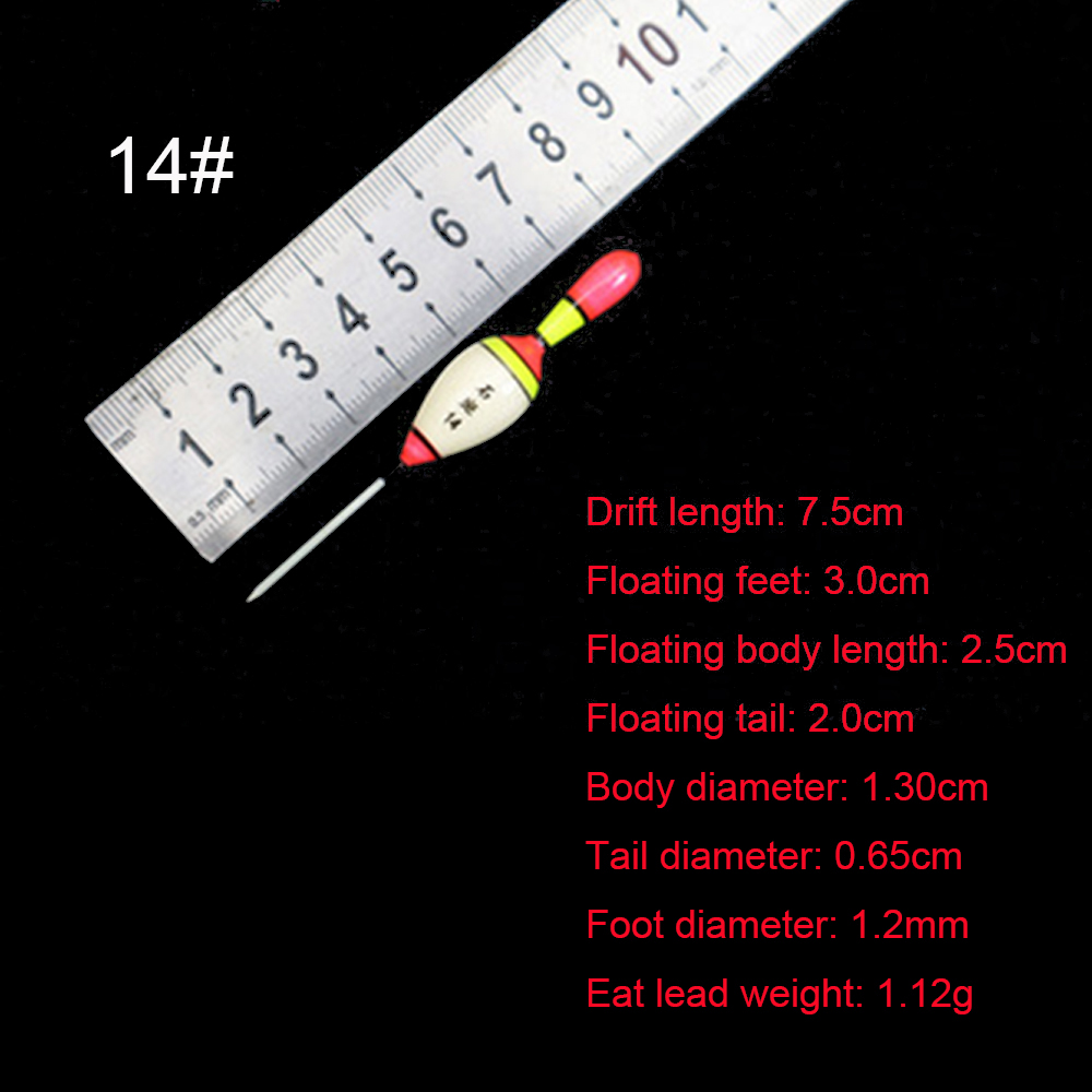 6g/8g/10g/15g/20g/30g EVA Luminous Fishing Float Long Vertical Night Lighting Fishing Floats Bobber Fishing Lure Accessories: 14