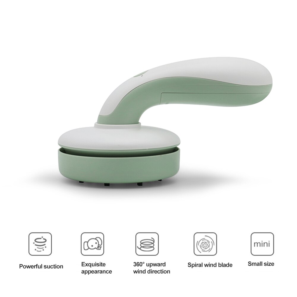 Mini Handheld Cleaner USB Rechargeable Desk Cleaner Cleaning Tool for Cleaning Desktop Keyboard Sofa: Green