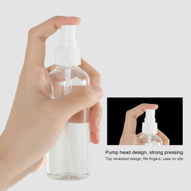 Pump 1/5pcs Refillable Atomiser Transparent Travel 50ml Clear Cosmetic: Default Title