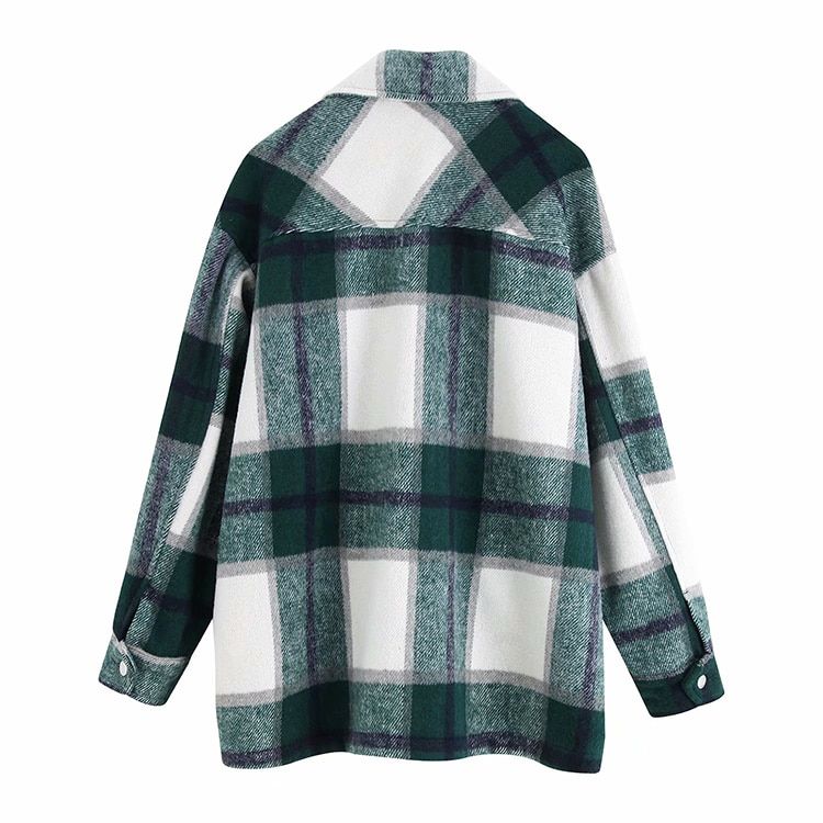 Abrigos y chaquetas de invierno chaqueta a cuadros para mujer Chaquetas coreanas para señoras chaquetas de invierno de gran tamaño para mujer otoño