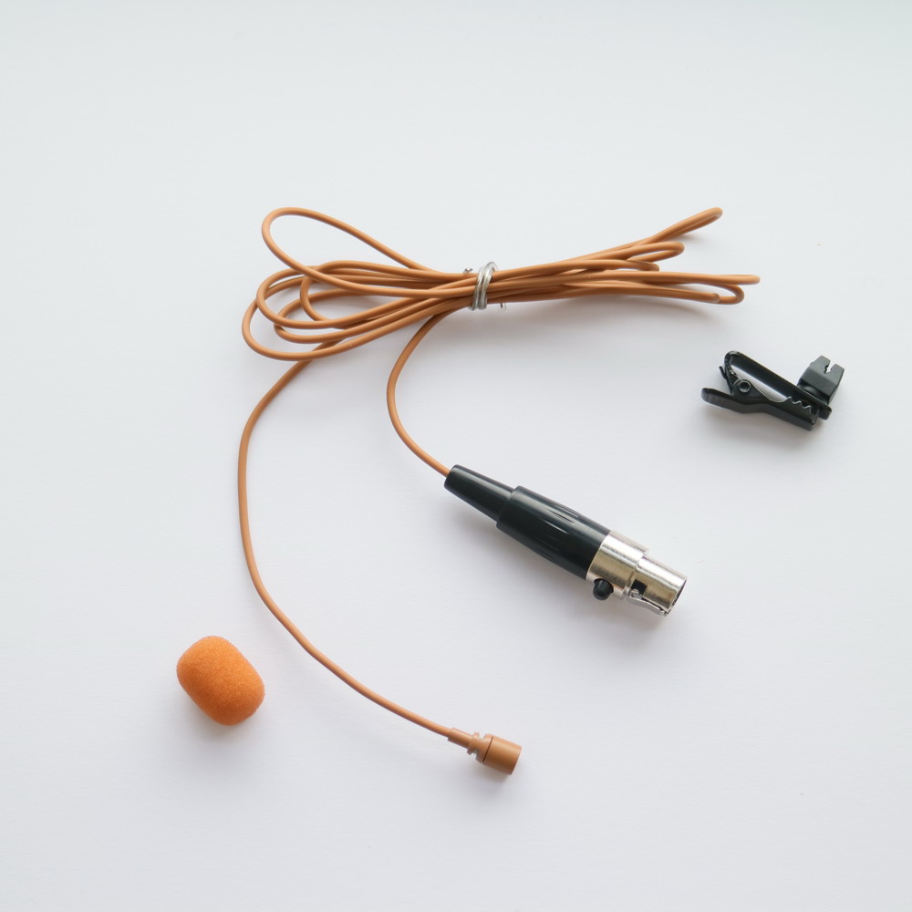Kolor brązowy TL50 spinka do krawata mikrofon krawatowy dla Shure 4Pin Sennheiser 3.5mm blokada AKG Samson Gemini 3Pin bezprzewodowy nadajnik pasowy