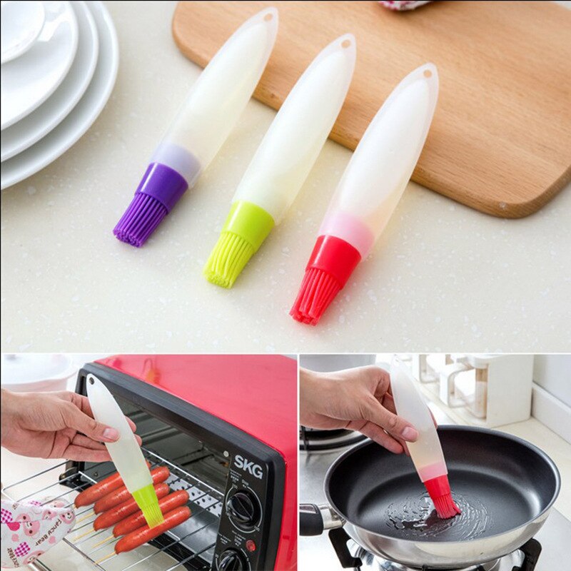 Silicone Oil Brush Baking Brushes Liquid Oil Pen Cake Butter Bread Pastry Brush Baking BBQ Utensil Kitchen Accessories 9ZCF322