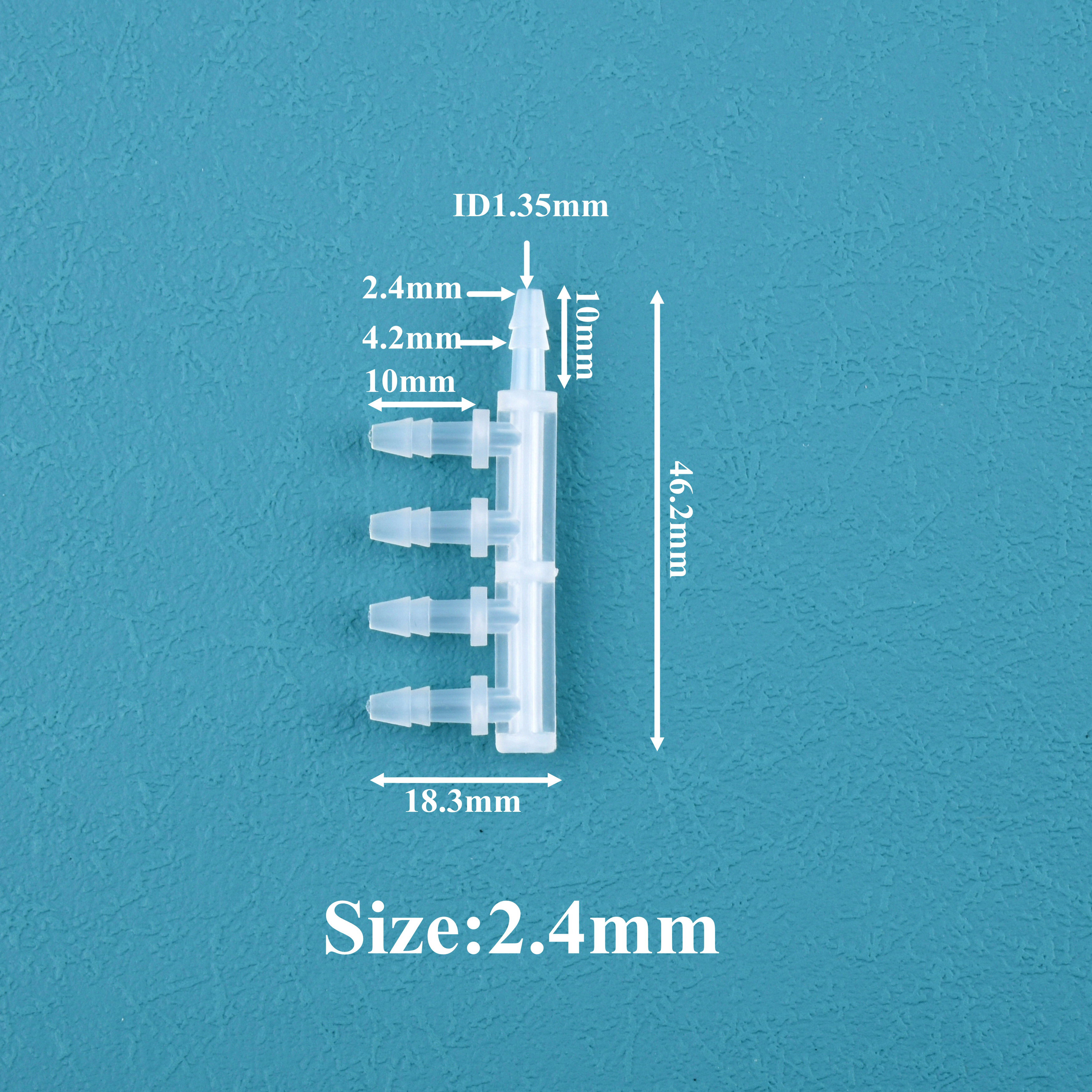 Connettore a 5 gareggiare lato PP 2 ~ 200 pz/lotto 2.4 ~ 9.5mm uguale Dia pagoda tubo automatico per irrigazione giunto per irrigazione da giardino: marrone / 1/4 ''