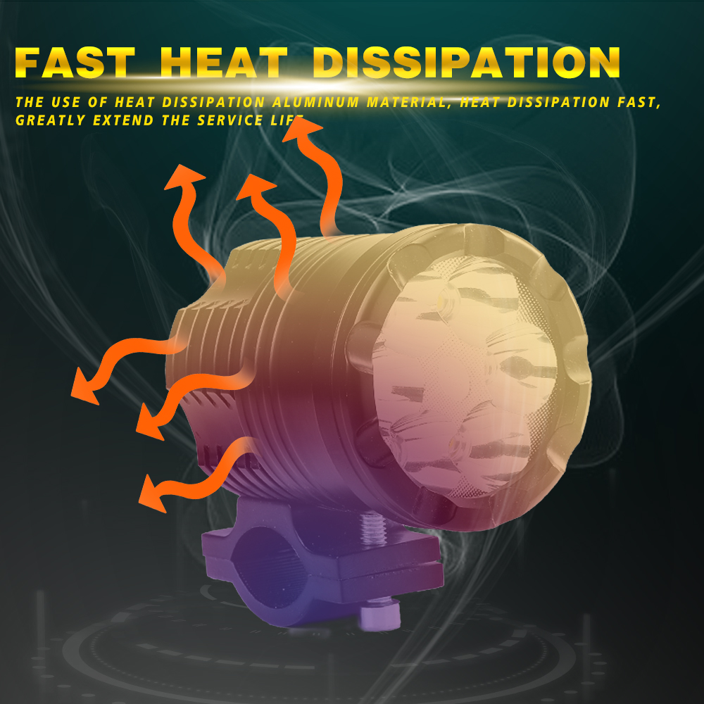 Faros delanteros Led adicionales de 60W para motocicleta, foco Universal para Moto, faro LED auxiliar para motocicleta, lámpara de coche de 12V y 24V, 2 uds.