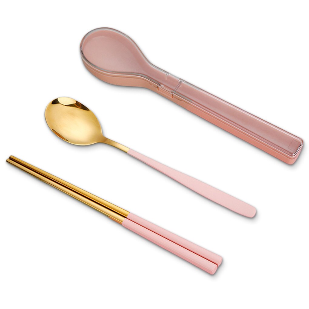 Cutlery Set Flatware Utensils Set 304 Stainless Steel Spoon and Chopsticks Sets for Camp, Picnic Family Gatherings Home Kitchen: 01