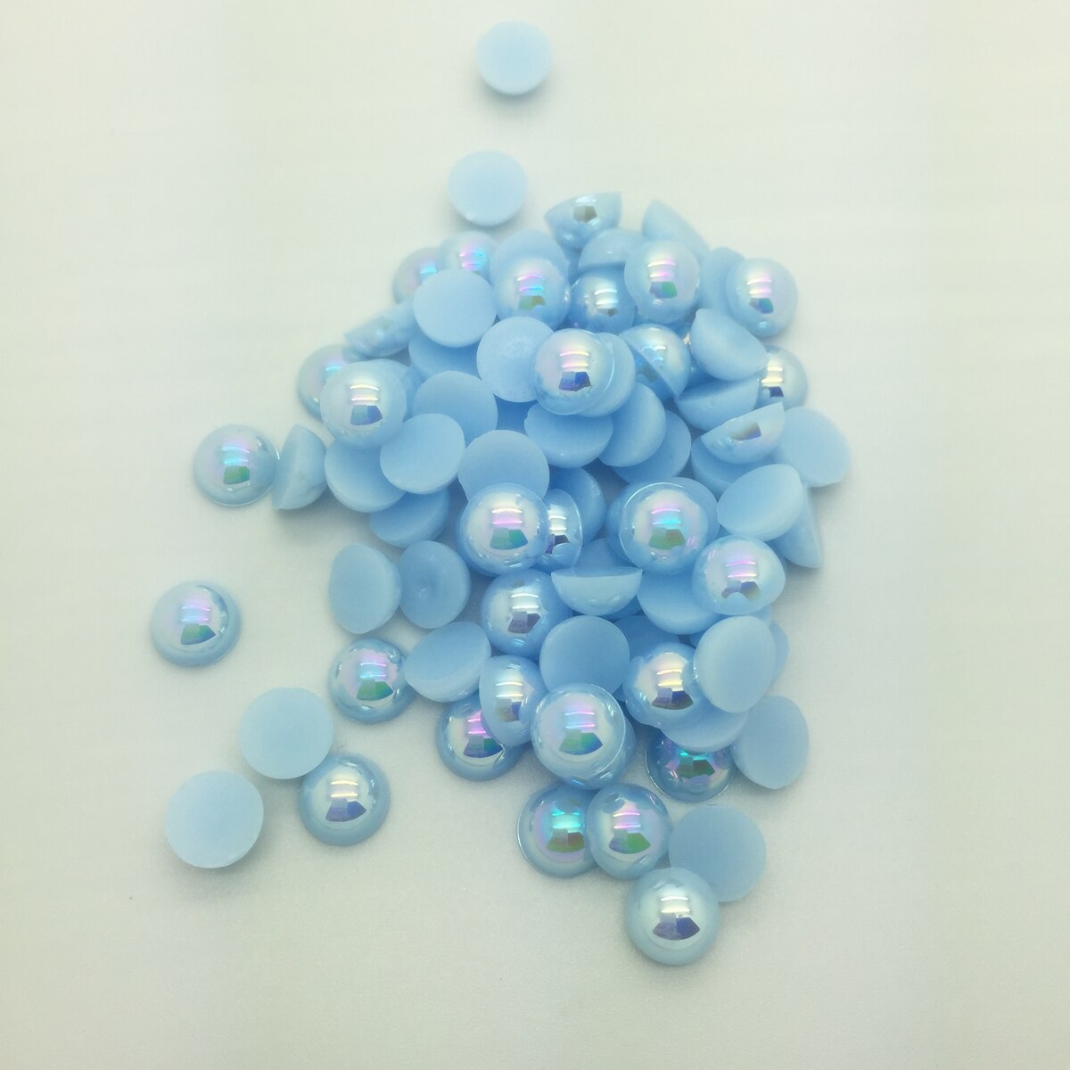 4mm/400pcs DIY Half Round Pearl Bead Flat Back Scrapbook For Craft Pick Colors: 04