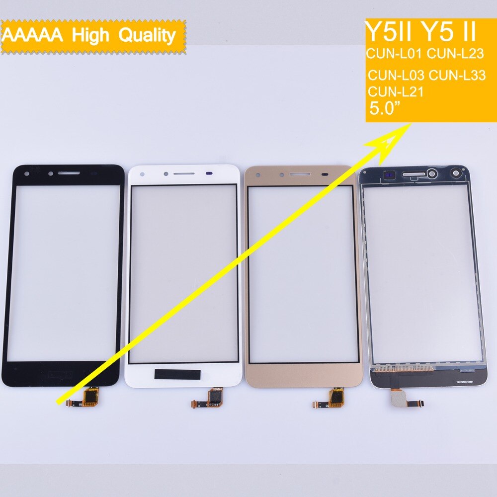 Pantalla táctil para Huawei Y5II Y5 II CUN-L01 CUN-L23 CUN-L03 CUN-L33 CUN-L21 pantalla táctil de digitalizador de Lentes de vidrio de Panel frontal