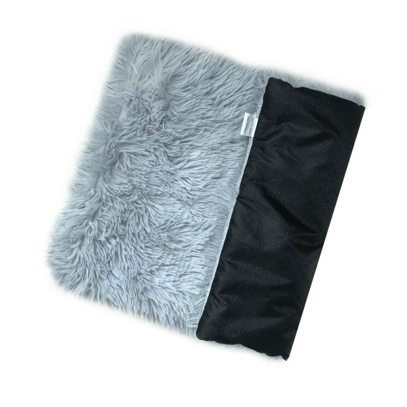 Coussin Long en peluche pour animaux de compagnie, couverture polaire douce pour chat, chiot, Chihuahua, tapis de canapé pour petits et grands chiens: Light Gray / XL 70X100cm
