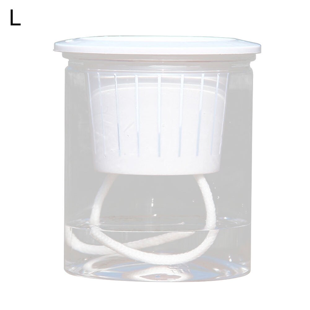 Clear Automatic Water Absorption Self Watering Hydroponic Flower Pot Planter Home Office Decorative: L