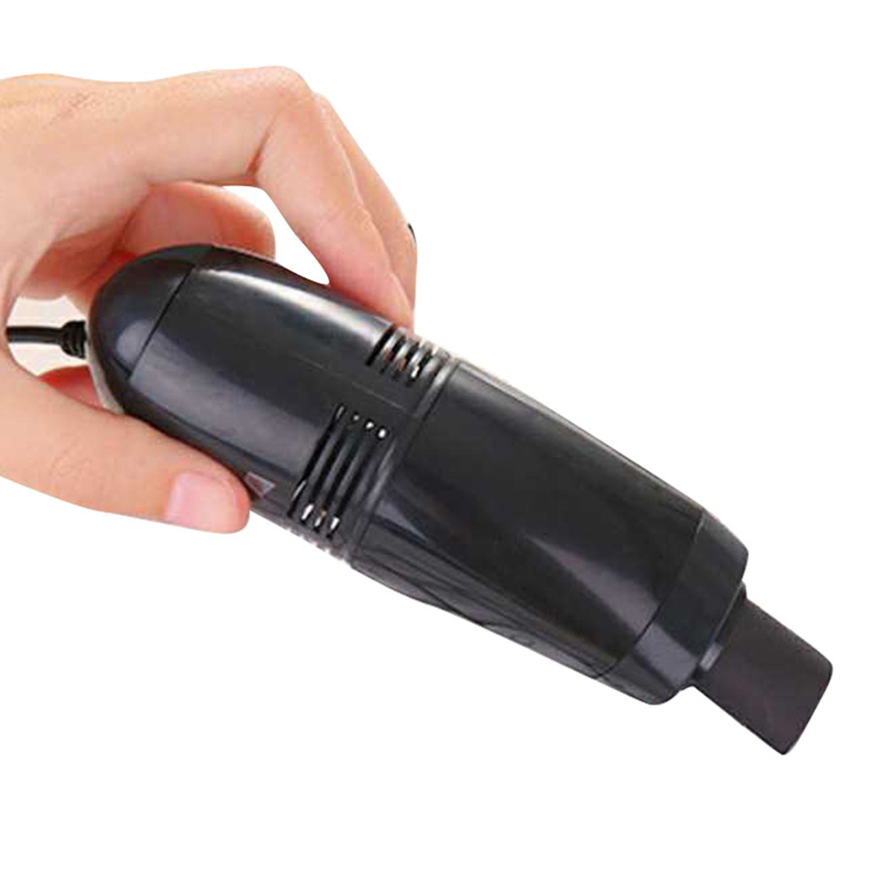 Mini USB Soft Computer Laptop Vacuum Cleaner Keyboard Gaps Cleaner Dust Removal Brush Cleaning Tool Small Suction Brush: black