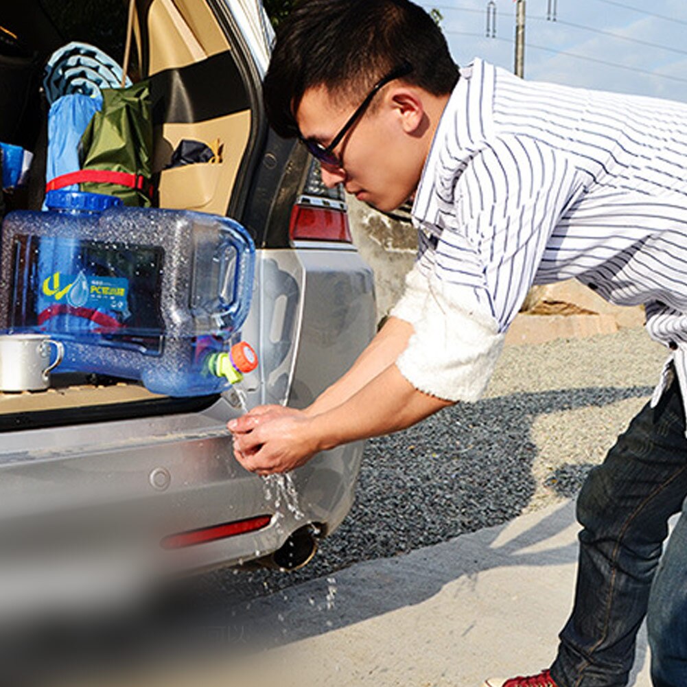 12l waterzakken auto rijden wateremmer verdikte draagbare watercontainer met kraan kampeerkookbenodigdheden