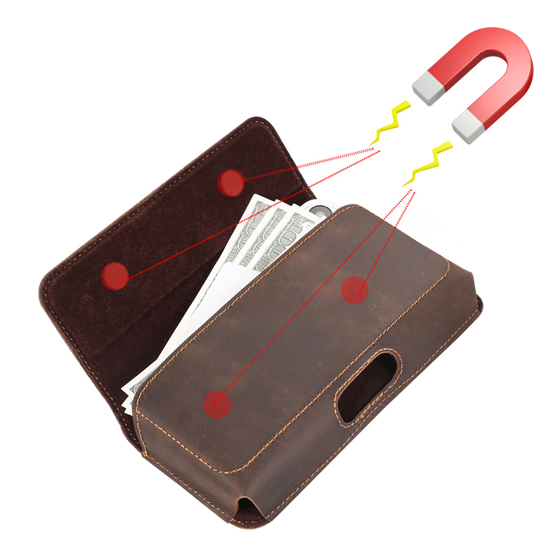 Genuine Leather Pouch For iphone 16Pro Max/16Plus/15Pro Max/15Plus/15/15Pro/14Pro/14/13/12 Phone Holster Belt Clip Case Holder