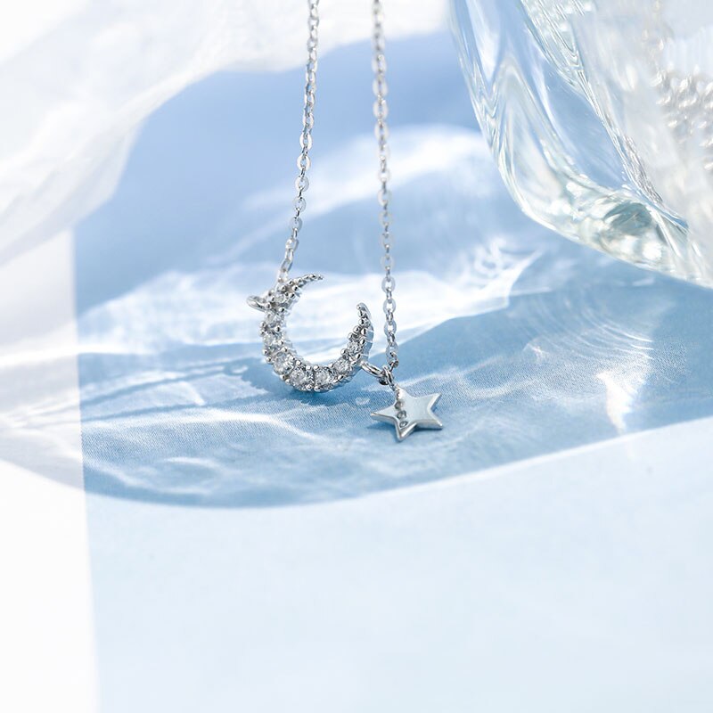 Zn Zoete Romantische Dainty Moon Star Charm Armband Micro Zirconia Hanger Armbanden Voor Vrouwen Mode-sieraden Cadeau