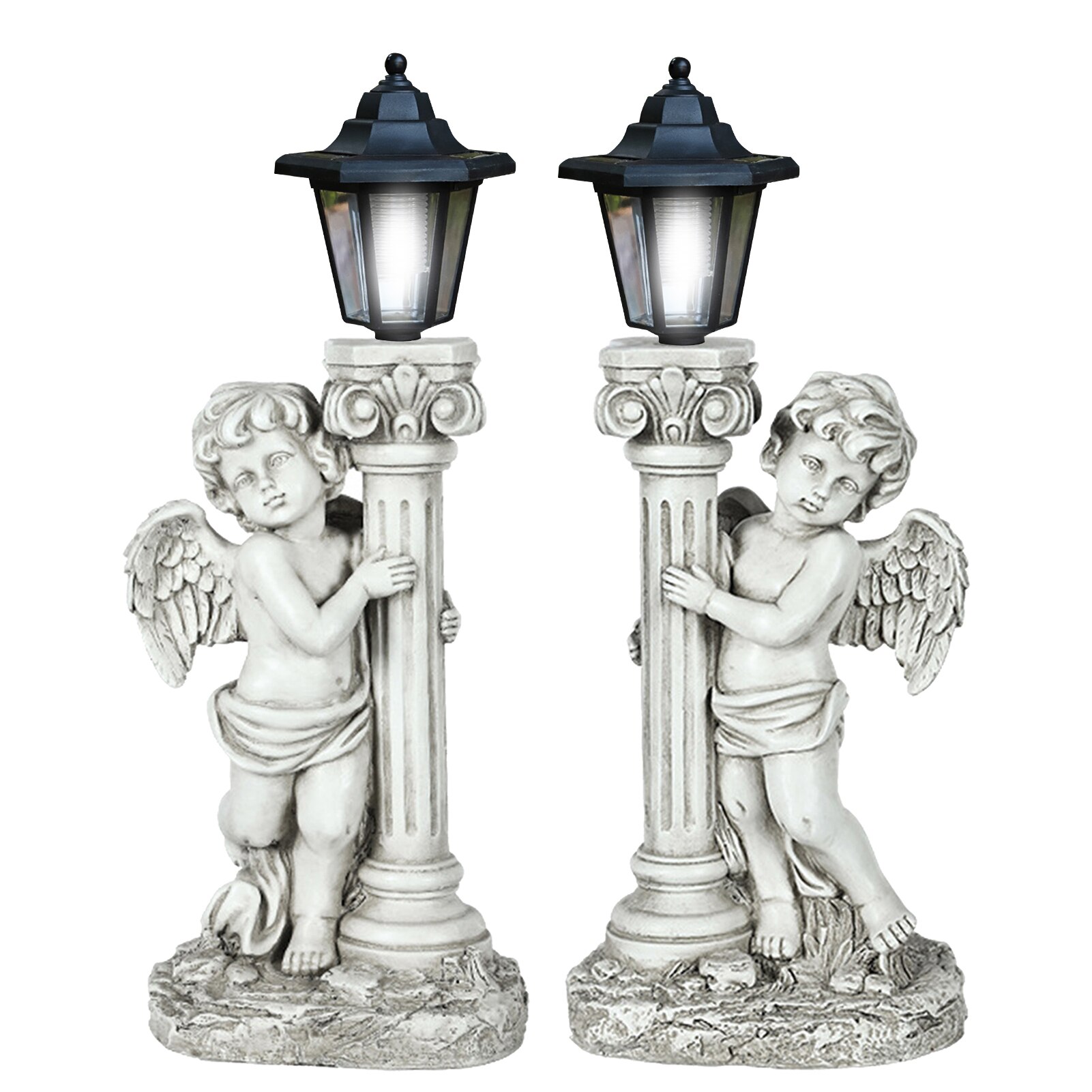 Antique Angel Garden Decoration Resin Ornamentsindoor And Outdoor Solar Angel Landscape Decoration Handicraft For