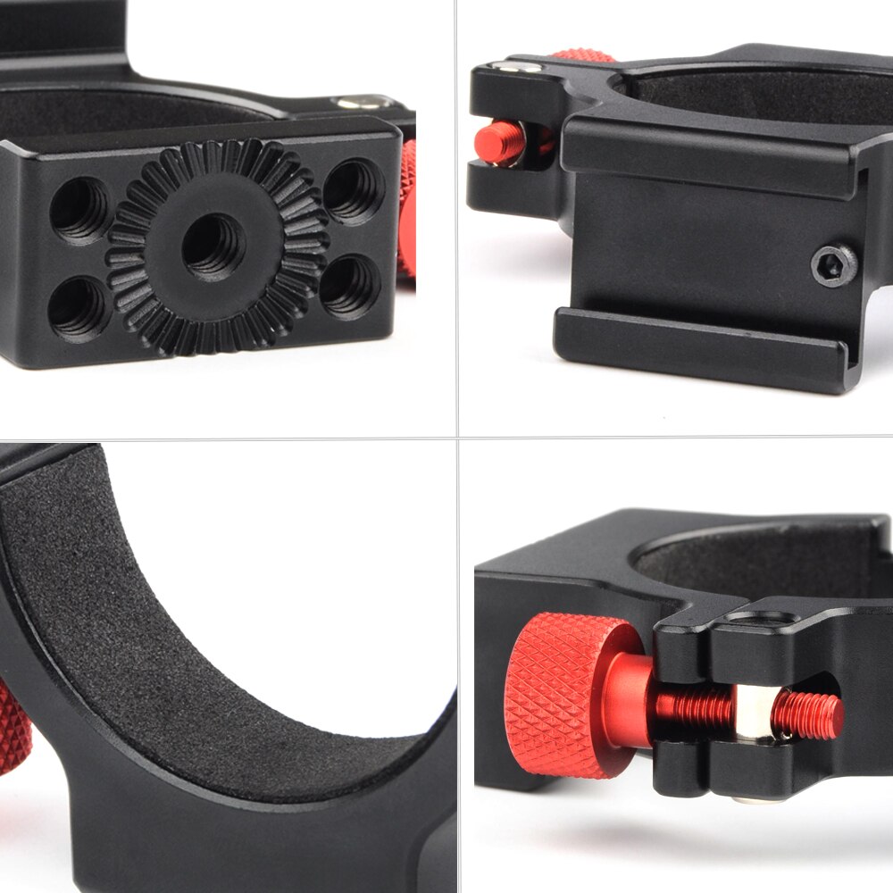 Adapterring-verlängerungsclip mit blitzschuh für zhiyun smooth 4 gimbal gear rosettenhalterung mit mikrofon-/led-licht-/monitor-anschluss