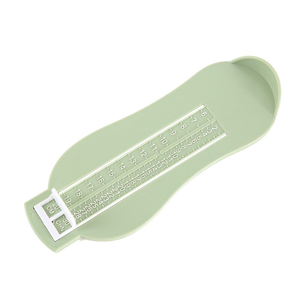 1Pc 6 Kleuren Baby Voet Heerser Meten Zuigeling Plastic Heerser Kinderen Voet Lengte Kind Schoenen Calculator Voor Kinderen Gauge gereedschap: GREEN
