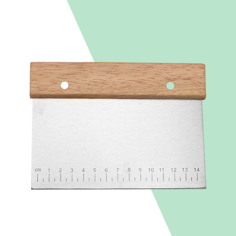 Coupe-pâtisserie en acier inoxydable, grattoir à farine, échelle de hachoir, coupe-pâte à Pizza, couteau ondulé, trancheur de frites: Chocolat