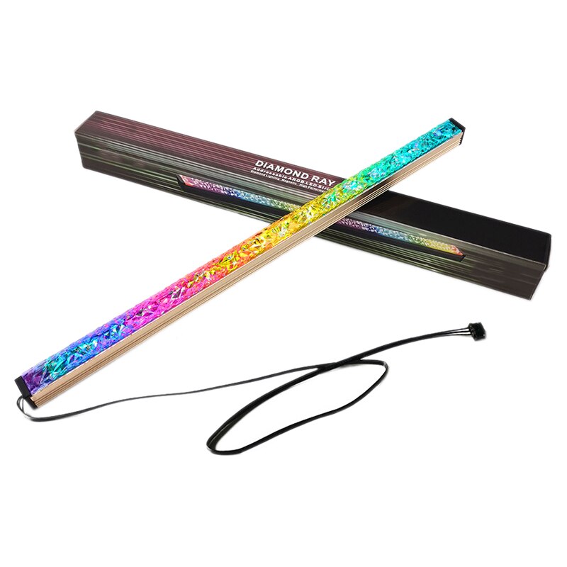 -COOLMOON 2PCS Computer RGB Color Light Strip Chassis Light with Controller with netic Multicolor RGB Pollution Color Lamp