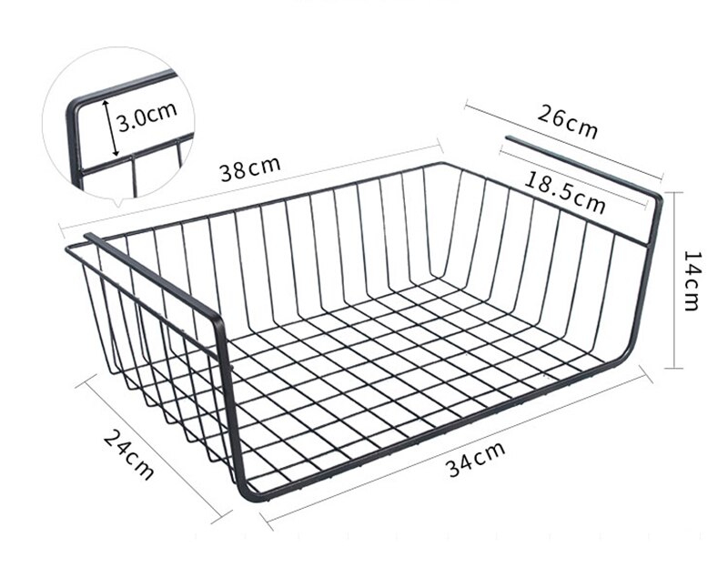 Pendaison sous placard etagere de rangement fer panier maille support cuisine bloc a découper Rack planche a découper porte-serviettes porte d'armoire