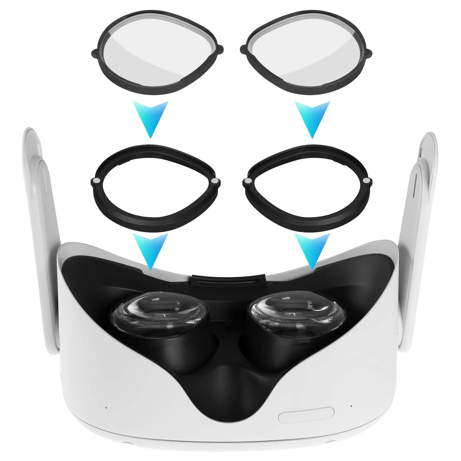For Oculus Quest 2 VR Magnetic Eyeglass Anti-Blue Lens Frame Quick Disassemble Clip Lens Protection for Oculus Quest 2 Glasses