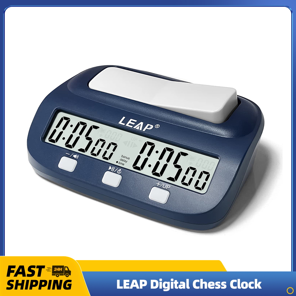 LEAP Chess Clock Digital Chess Timer Chess Clock Timer with Time Bonus Delay and Alarm Features for I-GO