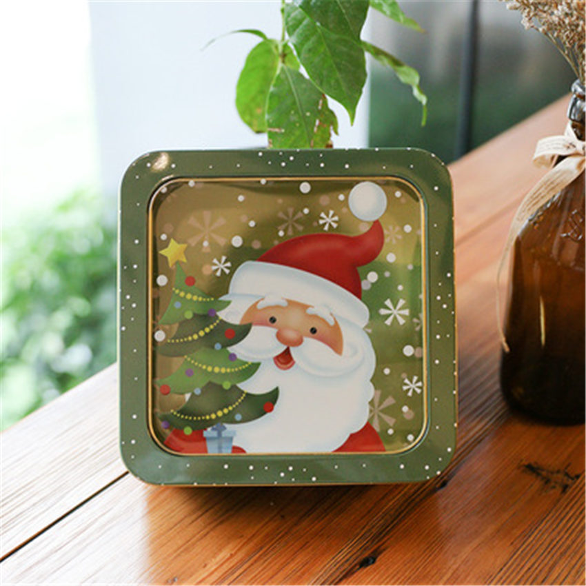 Emballage de noël en fer, boîte à bonbons, joyeux noël, bonhomme de neige, fête, décoration de bonbons Cookies faits à la main: G