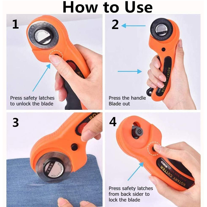 45mm Ergonomische rotierend Stoff Cutter Für Stoff Karte Papier NäHenne Quilten Rolle Stoff Schneiden Schneider Schere Kleidung DIY Werkzeug
