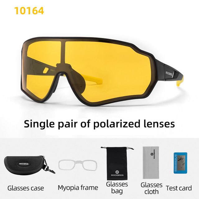 ROCKBROS Polarized Cycling Glasses Clear Bike Glasses Eyewear UV400 Outdoor Sport Sunglasses Men Women Cycling Sunglasses: Gold