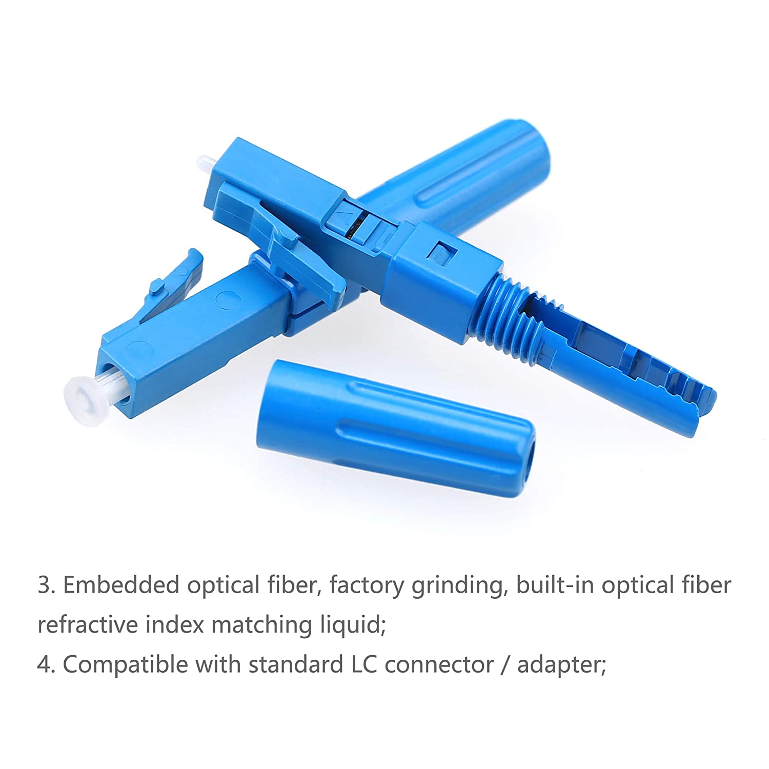 5 pieces /pack FTTH LC-（UPC/APC Optical Fiber Cable Quick LC Fast Connector Adapter (5pcs)
