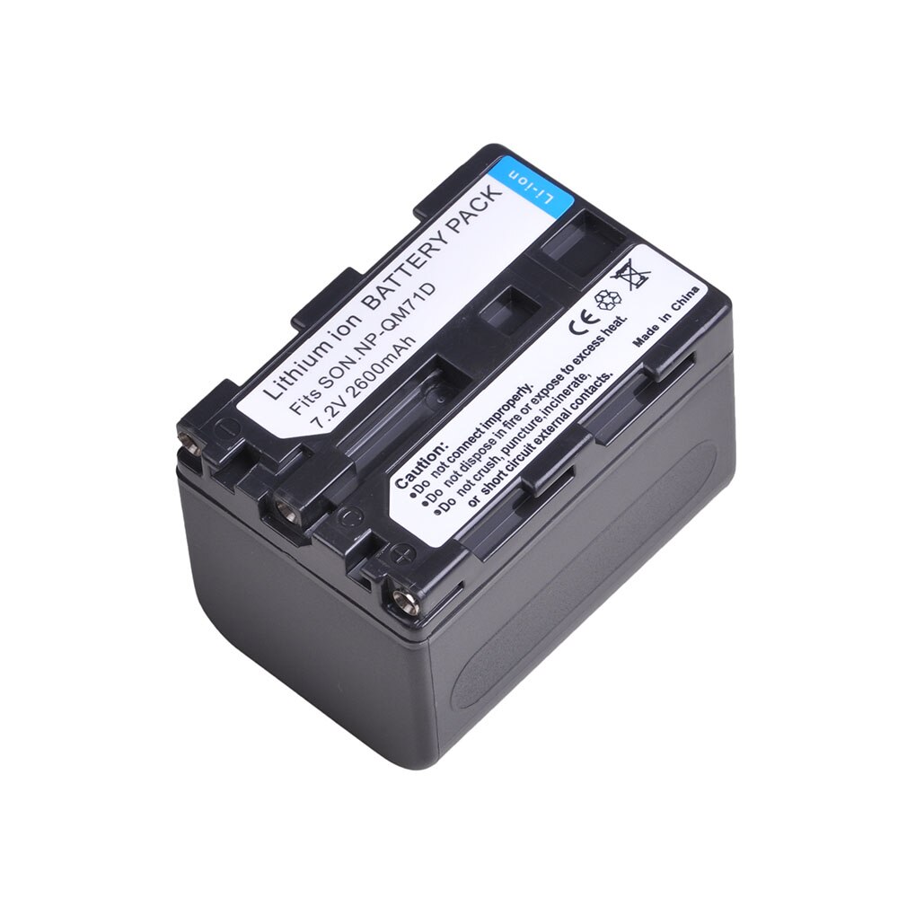 2600mah NP-QM71D QM71D Li-ion Battery for Sony Camcorder NP-QM70 QM71D NP-FM50 NP-FM30 NP-FM70 NP-FM71 NP-FM90 Camera