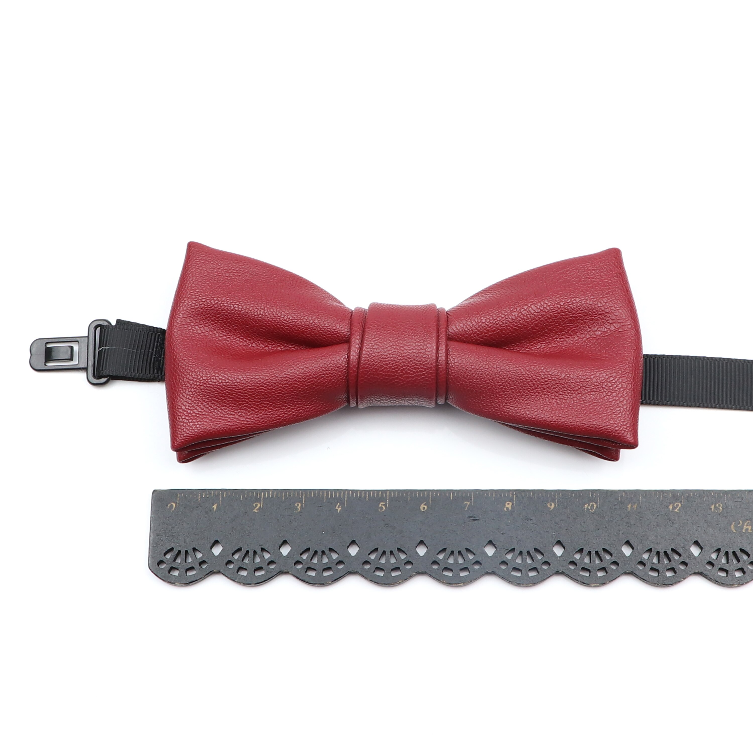 Pajarita de retales para hombre y mujer, corbata de piel sintética negra, mariposa roja, dorada y plateada, corbatas de de boda para hombre