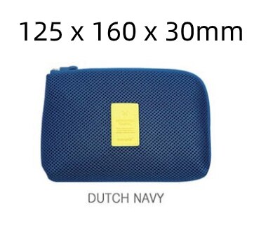 Business Digital Storage Bag Multi-function Power Supply Data Cable Charger Cosmetic Bag Portable Organizer Bag Travel Bag: Small Blue