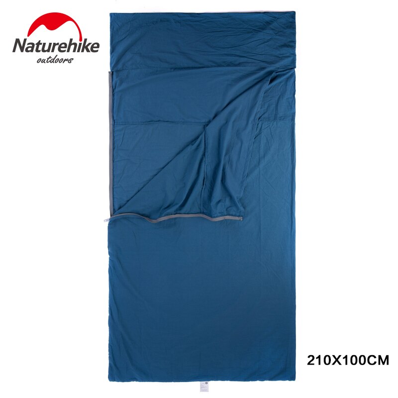Naturehike soveposer udendørs camping vandreture sommer udendørs kuvert sovepose liner enkelt bomuld hotel rejse bærbar: Jeg er blå