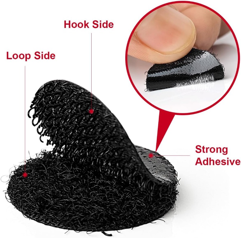 Strong Carpet Fixing Stickers Self-adhesive Touch Fastener Grip Tape Black Pad Double Faced Mat Fixed Patch Home Floor Anti Skid