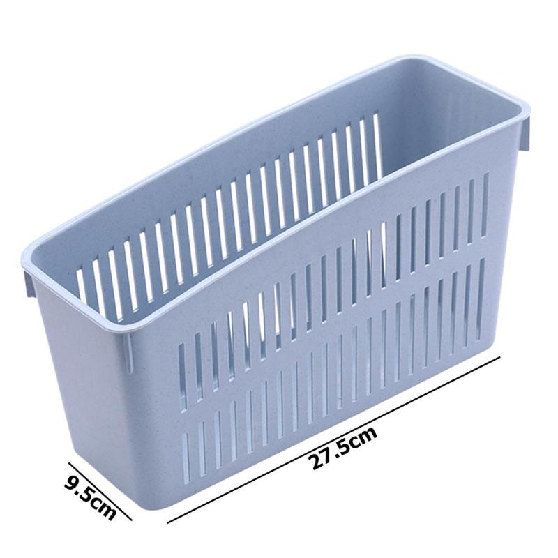 Universal Household Storage Box Fridge Drink Bottle Holder Fruit Vegetable Drain Basket High Capacity Storage Accessories: Blue