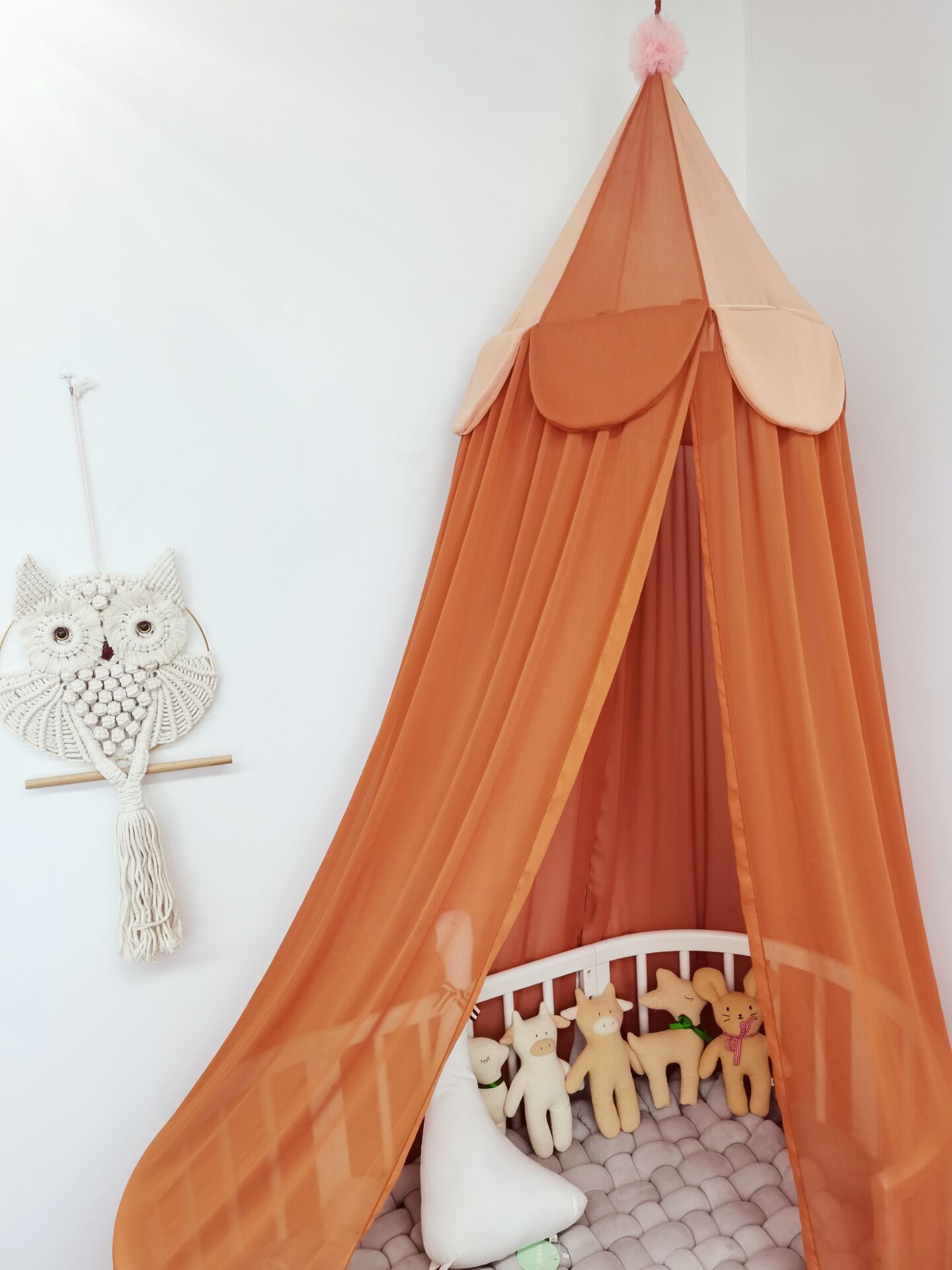 Babybedje Klamboe Opgehangen Dome Bed Canopy Gordijn Beddengoed Netting Kids Kinderen Speelhuis Tent Kamer Decoratie: 3