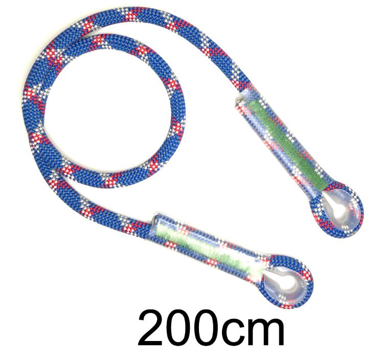 Cuerda de escalada en roca al aire libre, cuerda precosida de ojo a ojo, resistente al calor, enganche de fricción: blue 200cm