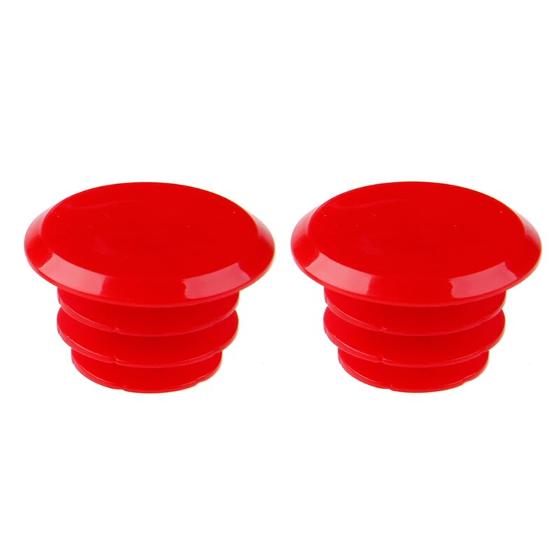 1 pc fiets racefiets mtb stuur uiteinden handgrepen lock-on pluggen stuurdoppen afdekkingen: Rood