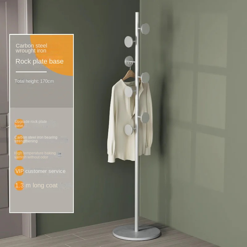 Luxe Kapstok Vloer Staande Kleerhanger 7 Haken Multifunctionele Opberghoed Organizer Handtassen Woonaccessoires Boom Hanger: Paars